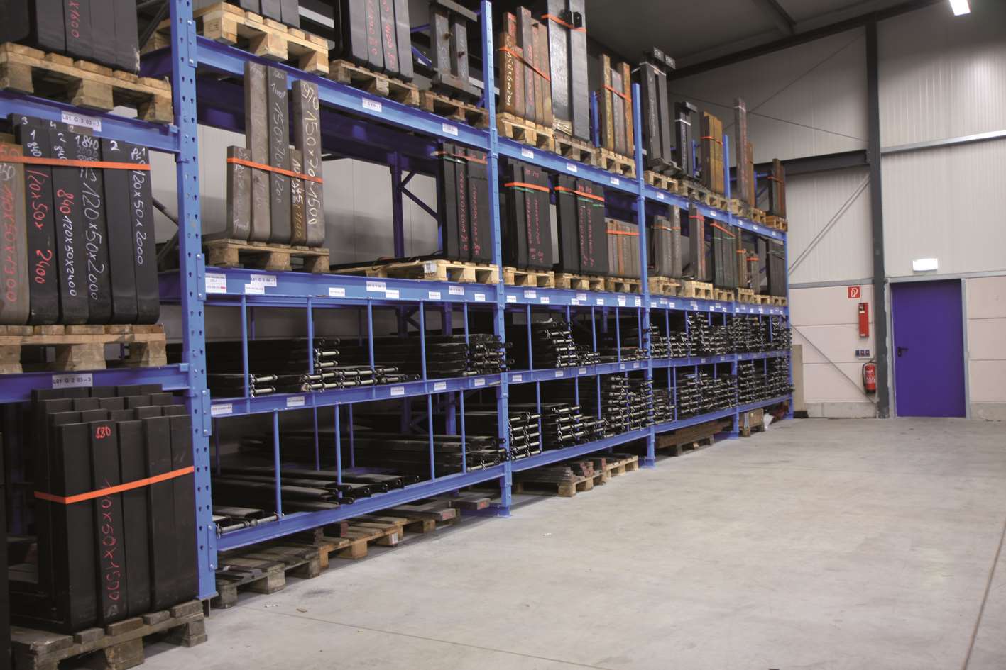 Fertigteilelager für Gabelzinken, Fachlast bis 6.500 kg